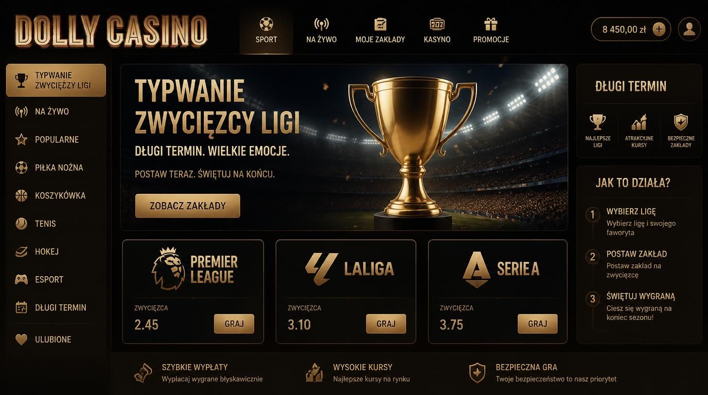 Interfejs z typami długoterminowymi, stadion nocą i trofeum